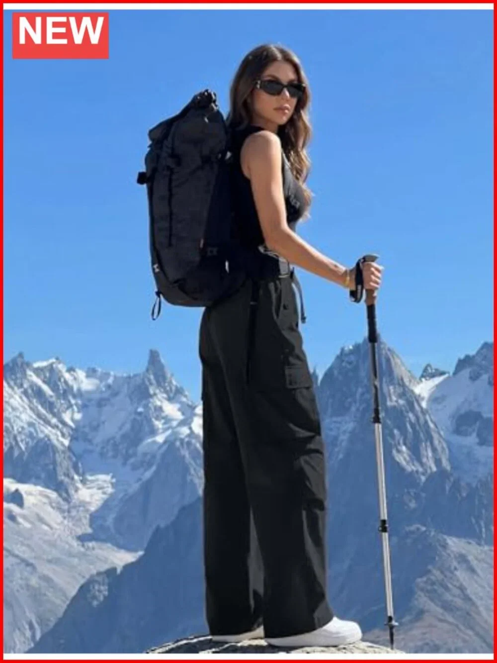 Low Rise Cargo Pants with Pockets Wide Leg Baggy Y2K Hiking Pants